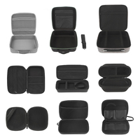 Estuche Protector de EVA OEM ODM con Ribete en Contraste Negro y Rojo, Organizador con Bolsillo Externo con Cremallera, Asa de Transporte y Correa para la Muñeca