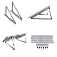 Rail d'angle en aluminium pour montage solaire photovoltaïque AL6005-T5&SUS304, support inclinable pliable pour système solaire RV réglable