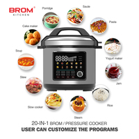 Autocuiseur Électrique Domestique OEM ODM avec Bouton Tactile, 12-en-1, en Acier Inoxydable, Logo Personnalisé, Isolation Temporisée, Affichage LED