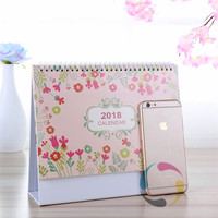 Calendrier de bureau unique à spirale avec logo personnalisé imprimé, calendrier mensuel à feuilles mobiles, 2026 2027