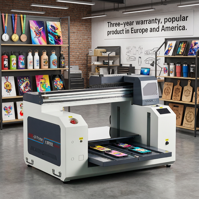 A2 UV Flatbed Printer 6050 XP600 Print Head for Gift / Phone Case / Leather / Glass / Wood White Ink UV Printing Machine