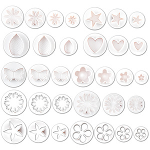 Nhựa 33pcs fondant bánh <span class=keywords><strong>cookie</strong></span> pit <span class=keywords><strong>t</strong></span>ông cắ<span class=keywords><strong>t</strong></span> Sugarcraft hoa lá bướm hình trái tim trang trí khuôn dụng cụ <span class=keywords><strong>t</strong></span>ự làm - Product Image 5
