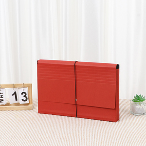 Oem 21 Túi A4 trường tài liệu nộp hồ sơ Organizer mở rộng tập tin thư mục Kraft Giấy cao su ban nhạc Ví tài liệu tổ chức - Product Image 2