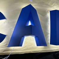 Lettres 3D en acier inoxydable personnalisées avec rétroéclairage LED pour la publicité, la décoration, les devantures de magasins, les réceptions, les murs