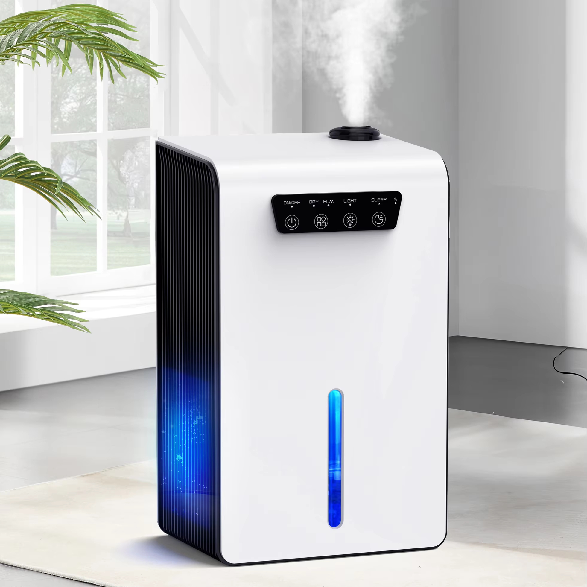 Dehumidifier And Humidifier Double Use, Whole House Portable Smart Dehumidifier For Home Office Basement