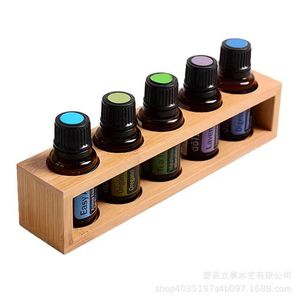ชั้นวางน้ำมันหอมระเหยจากไม้ไผ่ 24 ซม. x 5 ซม. x 4.5 ซม. แบบตั้ง 6 ช่อง สำหรับใส่หลอดทดลองและขวด - Product Image 3