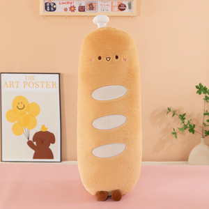 Almohada de Peluche con Forma de Pan - Almohada de Comida Súper Suave para Dormir, Linda Almohada Larga para Abrazar - Product Image 1