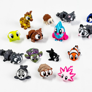 Modèles d'animaux imprimés en 3D Gzyuyou 2026, figurines articulées mignonnes, jouets pour enfants, décorations de bureau pour la famille - Product Image 5