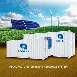 40ft 500kw 1mwh Kva Off Grid Hybrid Solar Power sistem baterai energi surya sistem Ess kontainer energi sistem penyimpanan