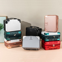 Porte-étui à cosmétiques en ABS léger de 14 pouces pour femmes Mini sac de voyage multifonctionnel professionnel cabine valise bagages maquillage