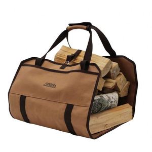 Free Sample Personalized Heavy-Duty Waterproof Canvas Fireplace <b>Log</b> Firewood Holder and Firewood <b>Carrier</b> Tote <b>Bag</b> - Product Image 4