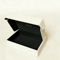 Boîte cadeau rigide de luxe personnalisée avec intérieur noir, emballage en papier recyclable pour cosmétiques, bijoux, bougies, cadeaux haut de gamme