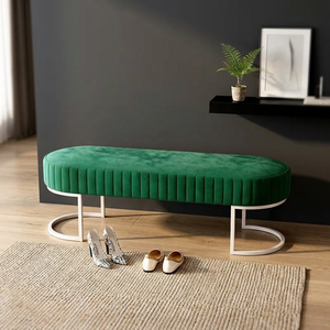 Sofá Moderno y Portátil para Sala de Espera de Salón, con Terciopelo y Patas de Metal Blanco, para Uso Comercial en Centros Comerciales y Hoteles - Product Image 1