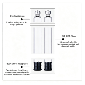 Flacon en verre transparent de 3 ml pour cartouche OEM ODM, flacon en verre médical pour stylo à insuline réutilisable - Product Image 5