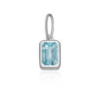 Collier Pierre de Naissance en Argent Sterling 925 avec Pendentif Diamant CZ Carré Coloré pour Femme – Cadeau d'Anniversaire – Vente Flash