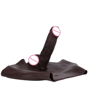 Sexspielzeug-Fabrik Realistischer <span class=keywords><strong>Dildo</strong></span>-Slip Großer Schwarzer <span class=keywords><strong>Dildo</strong></span> für Männer Hohle Penishülle zur Vergrößerung - Product Image 4