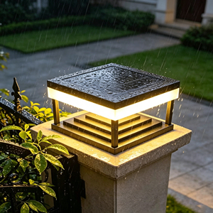 Factory Customized Modern Minimalist Gate <b>Light</b> Pillar Outdoor D 15/25/35/45CM <b>LED</b> E27 IP65 Waterproof Solar Pillar <b>Light</b> - Product Image 2