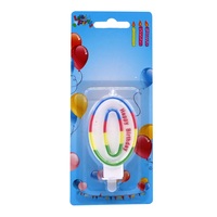 Couleur bord numérique 0-9 anniversaire bougie créatif gâteau Topper pour la fête des enfants fait de la cire de paraffine fête d'anniversaire numérique