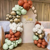 Ballons d'automne en latex, couleurs marron, anthracite, orange, sable, blanc, bleu métallisé, vert, pour décorations de fête de Thanksgiving, de remise de diplôme, de fête à thème citrouille et de baby shower