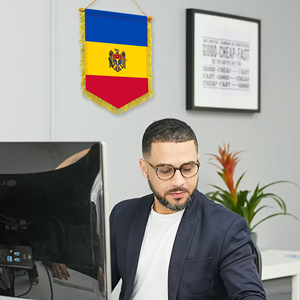 Mini 20x30cm Pennant Car Flags Moldova Wall Decor Display Accessories <b>Small</b> Ornaments for Hanging - Product Image 3