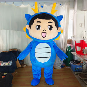 <span class=keywords><strong>Disfraz</strong></span> <span class=keywords><strong>de</strong></span> Dragón Azul con Cuernos Amarillos, Traje para Adultos, Ideal para Comic Con, Desfiles Callejeros, Festivales y Entretenimiento - Product Image 1