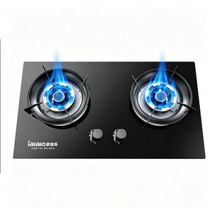Cuisinières à gaz doubles encastrables pour la maison, cuisinière à gaz 2 brûleurs en verre trempé, vente en gros Chine - Product Image 1