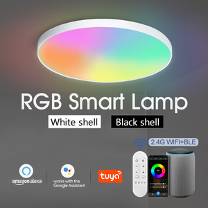 TUYA Smart Life 24W Plafonniers LED intelligents pour chambre et salon Design moderne avec télécommande <span class=keywords><strong>Alexa</strong></span> Google Voice APP - Product Image 4