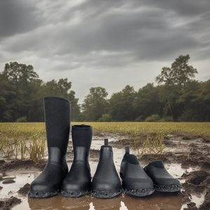 Chaussures de randonnée imperméables personnalisées pour adultes, bottes d'extérieur pour hommes, bottes en <span class=keywords><strong>caoutchouc</strong></span> à cheville, bottes de travail pour la ferme, chaussures de <span class=keywords><strong>jardin</strong></span> en néoprène à enfiler pour hommes - Product Image 2