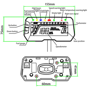 Tachimetro regolabile per moto cb300r contagiri digitale con retroilluminazione opzionale per CRF300L CRF300 RALLY CRF250/L - Product Image 2