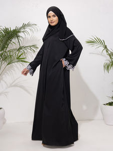 Best Top selling Clothing for Women Embroidery Abaya Hijab Muslim Dress <b>Kimono</b> Eid <b>Long</b> <b>Sleeve</b> Loose Arabic Dubai Abaya Set - Product Image 5