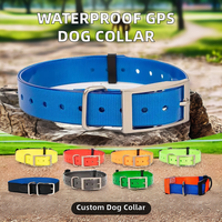 Collier de chien en TPU étanche vert citron de haute qualité avec laisse équipement GPS à motif solide personnalisé pour la chasse et les soins des animaux de compagnie