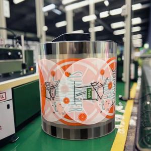 Película de sellado para vasos con logo impreso de figura de fruta, calibre 90/95, grado alimenticio, a prueba de humedad, para té con leche y leche de soja, un rollo. - Product Image 1