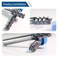 Outils CNC de haute performance et de précision, fraises à bout carré à 4 cannelures, fraises en carbure de tungstène, revêtement Altin Tin, OEM ISO9001