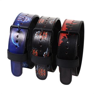 Ceinture de musculation unisexe en cuir de vachette, robuste et réglable, pour la musculation, le powerlifting et l'entraînement. - Product Image 1