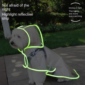 Harnais de randonnée pour chien de petite et moyenne taille, style épais, avec protection abdominale, imperméable, transparent et réfléchissant, modèle Simple Boys Dog - Product Image 2