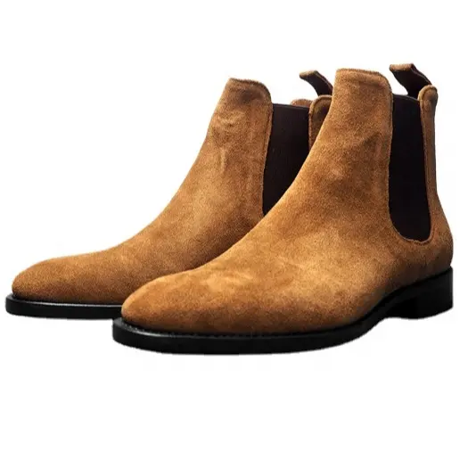 Men's short boots high ins for leather shoes tide restoring ancient ways the new 2020 male yellow shoes