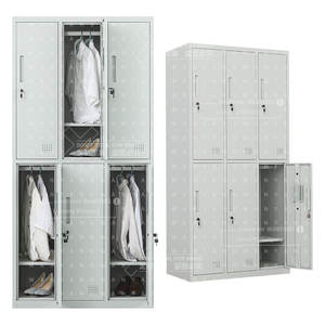 Vente à <span class=keywords><strong>prix</strong></span> réduit Armoire moderne en fer Almirah Armoire à miroir Placard en acier Meubles <span class=keywords><strong>de</strong></span> rangement en tissu Armoire à 6 portes en métal - Product Image 1