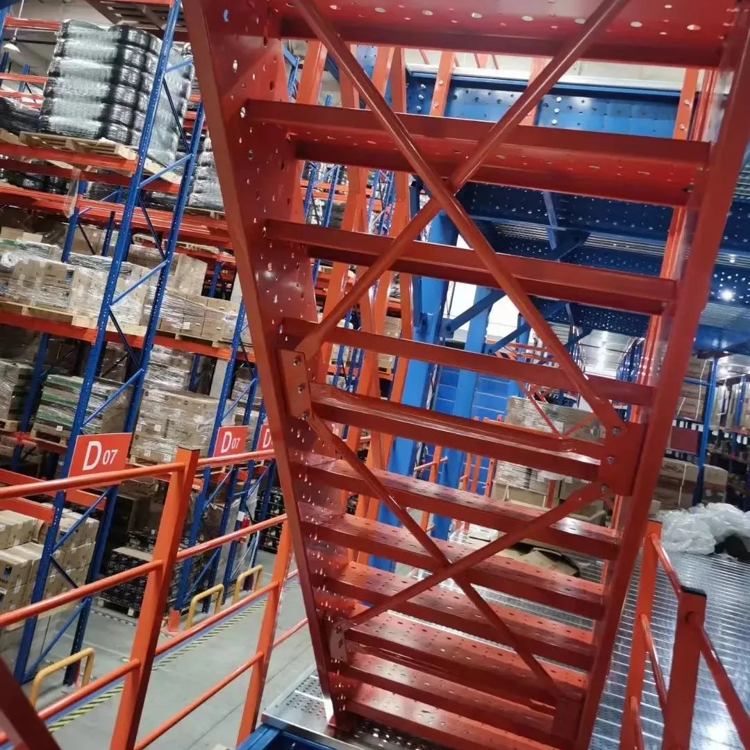 Rayonnage industriel sur mesure pour le stockage en entrepôt Système de plate-forme en acier à plusieurs niveaux Mezzanine Rack