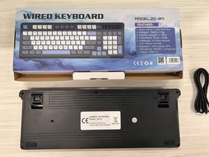 <span class=keywords><strong>Clavier</strong></span> de bureau filaire à membrane 98 touches, couleurs assorties, en stock, pour ordinateur de bureau et portable, avec sonorité réglable - Product Image 6