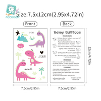 Tatouages temporaires amovibles pour enfants, moins chers, imperméables, qui brillent dans le noir, tatouages de dinosaures pour enfants, cadeau d'anniversaire pour enfants