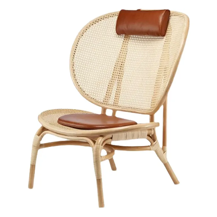 Custom Nordic Rattan Wood Dining Chair Rattan Chair Sofa Rattan Furniture Creative Furniture