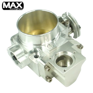 อลูมิเนียมแบบสากลสูงสุด70มม. ตัวคันเร่งสำหรับ TB05 Mitsubishi Lancer <span class=keywords><strong>Evo7</strong></span> 8 9 4G63เครื่องยนต์รถยนต์สีเงิน - Product Image 1