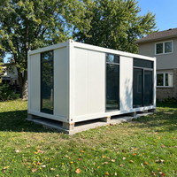Maison conteneur de luxe préfabriquée, moderne et esthétique, de 20 pieds, portable et démontable, en kit, pour usage en extérieur (hôtes, école, hôtel, villa)