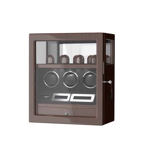 Dropshipping, en Stock, enrollador de reloj con pantalla táctil LCD de lujo, 3 ranuras, luz <span class=keywords><strong>Led</strong></span>, enrollador de reloj automático, puños con cajón de almacenamiento - Product Image 1