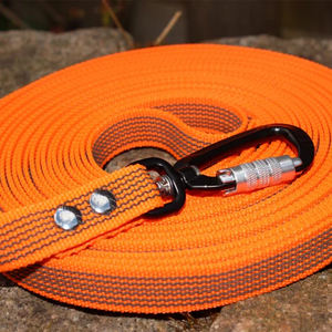 Correa de perro de seguridad antideslizante recubierta de cinta de goma personalizada de lujo con mosquetón de aluminio espacial para perros medianos y grandes - Product Image 1