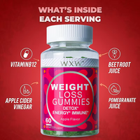 Gummies pour la perte de poids, gummies au vinaigre de cidre de pomme, complément alimentaire, gummies pour le soutien digestif, pour nettoyer et détoxifier, en stock