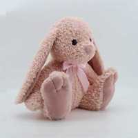 Boneka Kelinci Telinga Panjang Ultra Lembut dan Menenangkan, Isi Kapas PP, Desain Bordir, Boneka Isi Empuk yang Nyaman, Hadiah Valentine yang Luar Biasa