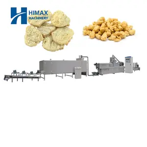 Automatic Tvp Tsp Textured Soy Bean Meat Protein Chunks Extruder Isolate Soya Protein Processing Line