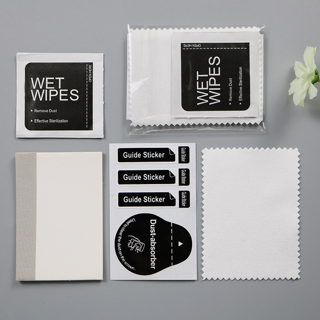 Supply Customized Glass Screen Protector Installation Cleaning Kit (3in1)