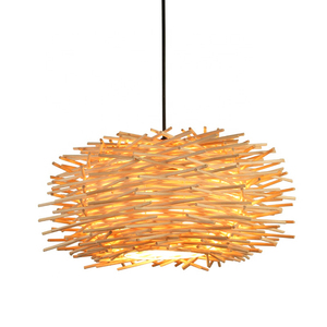 Lampadario Moderno di Lusso in Rattan di Bambù per Ampio Soggiorno - Product Image 4